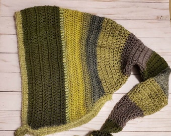 Custom Crochet Long Tail Hood, Pixie Fairy Style