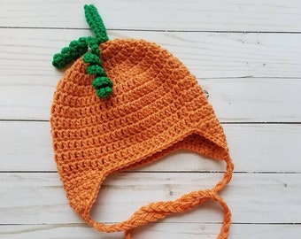 Pumpkin Hat Toddler Size, Halloween Hat, Fall Hat, Crochet Pumpkin Hat, Halloween Kids Costume Hat
