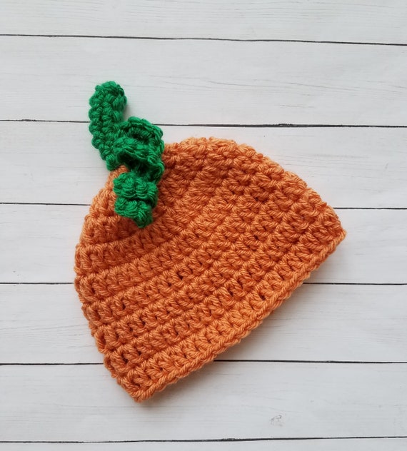 Pumpkin Hat, Baby Pumpkin Hat, Thanksgiving Hat, Baby Hat, Costume Hat, Halloween Hat, Autumn Hat, Baby Photo Prop Hat, Crochet Pumpkin Hat