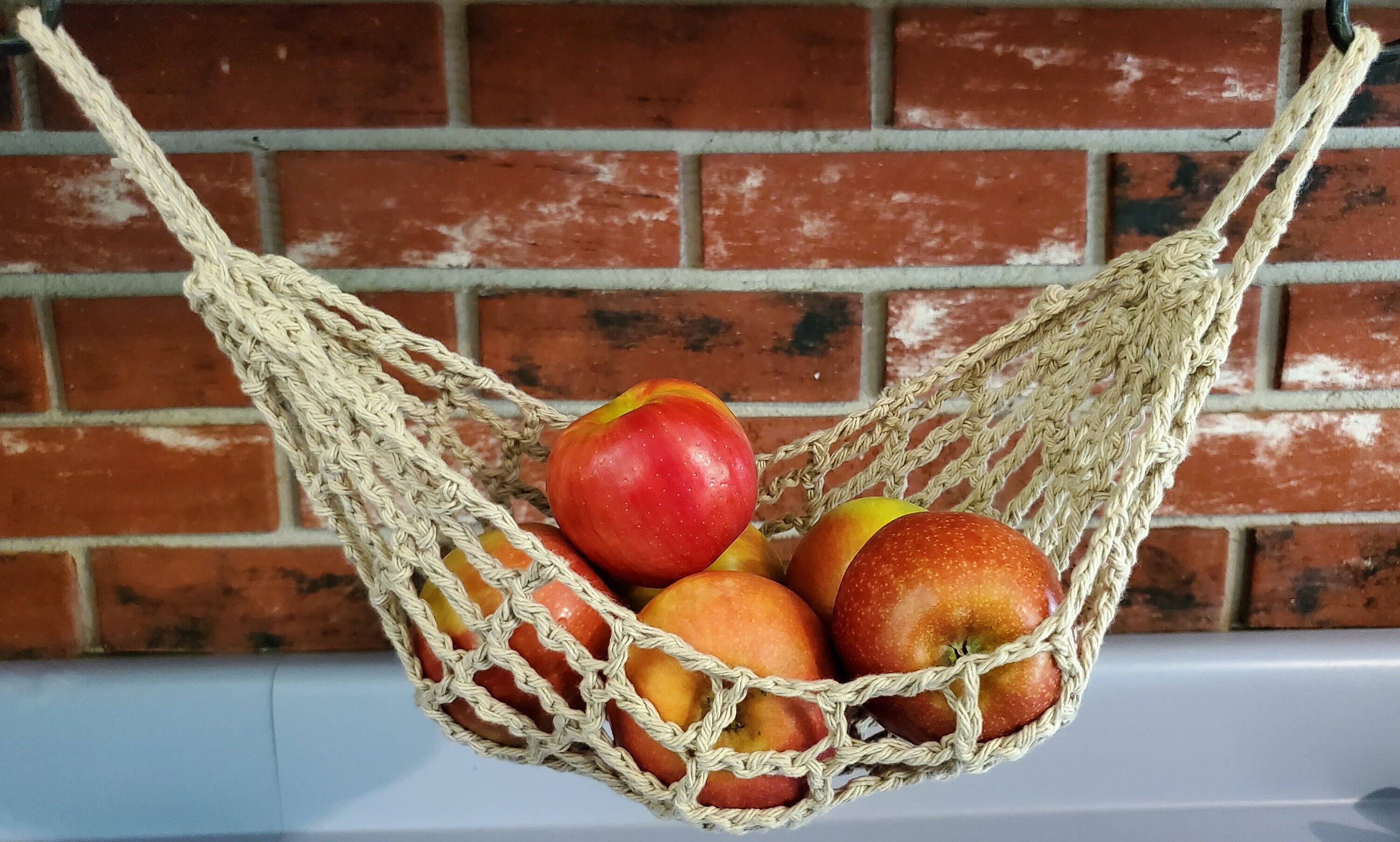 Handmade Crochet Fruit Hammock, Hanging Produce Storage - Etsy