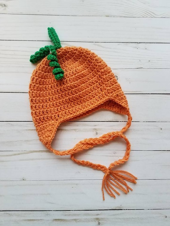 Pumpkin Hat, Baby Pumpkin Hat, Thanksgiving Hat, Baby Hat, Costume Hat, Halloween Hat, Autumn Hat, Baby Photo Prop Hat, Crochet Pumpkin Hat
