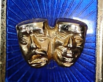 Director Comedy Tragedy Mask Theater geek gift DramaTie Bar men/'s skinny tie bar Acting optional 8 characters on bac Actor Tie Clip