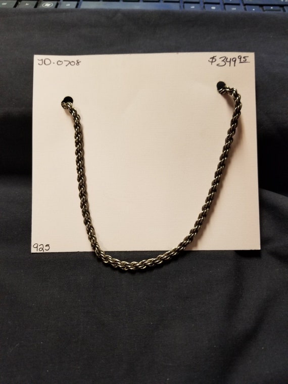 Necklace- .925 silver Wheat chain