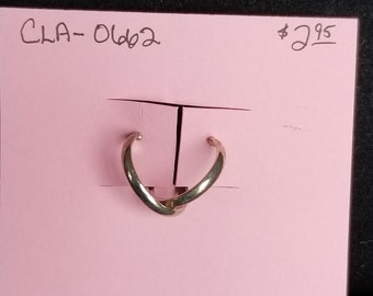 Earrings- silver semi hoops