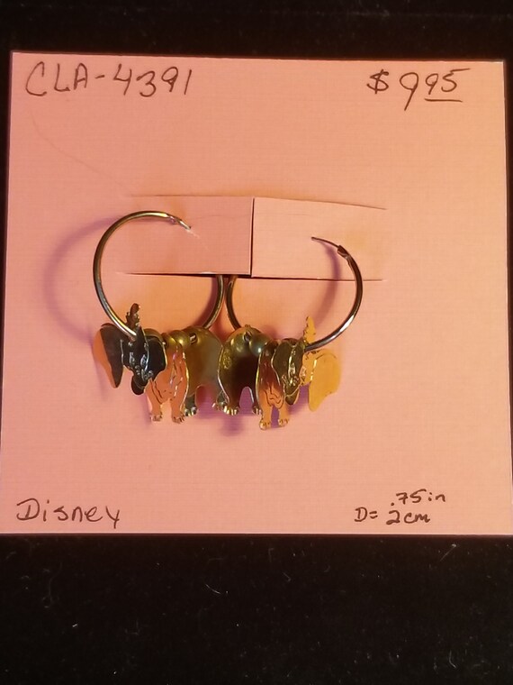 Earrings- Disney golden hoops with 3 charms making