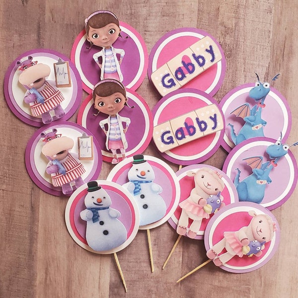 Des décorations pour cupcakes Doc McStuffins !