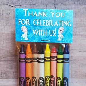 Custom crayon party favors!