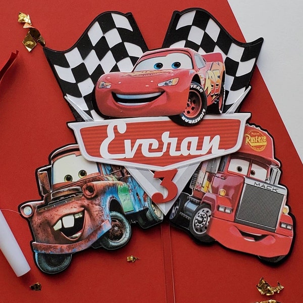 Cars/ Lightning McQueen cake topper