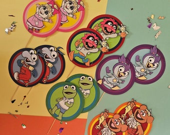 ¡Adornos para cupcakes de Muppet Babies!