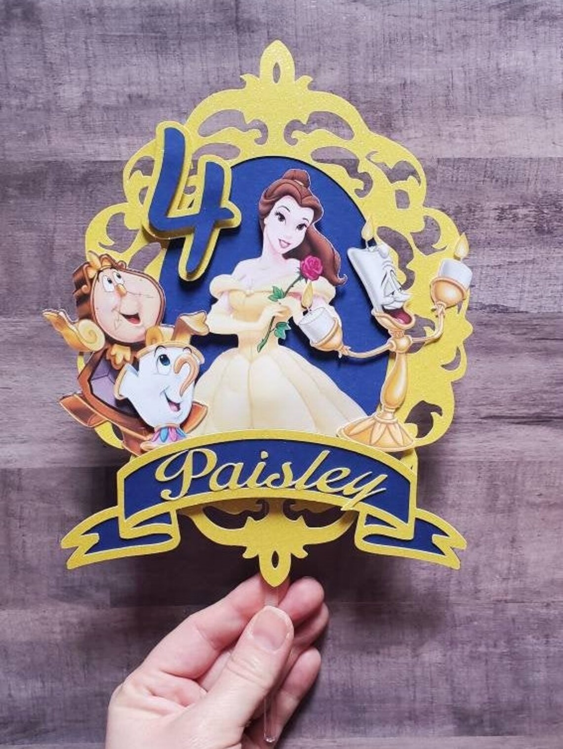 Decorazioni Torta Personaggi Figure La Bella E La Bestia - Set 6 Pezzi Per Torte E Collezione Cake Topper Bambole - 11