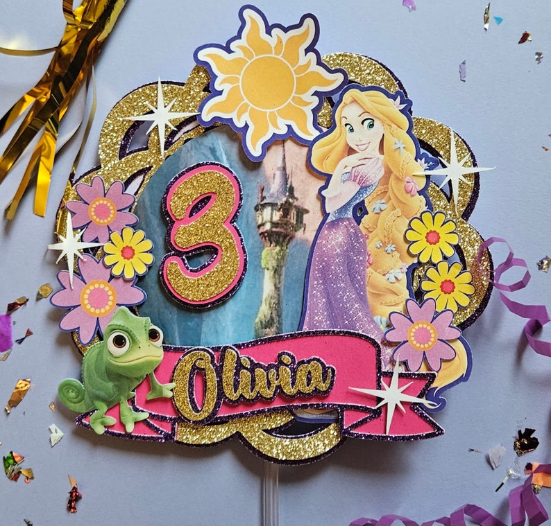 Tangled Numbers Rapunzel/ Tangled Inspired Cake Topper - Etsy