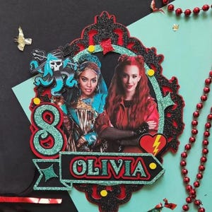 Custom Descendants cake topper