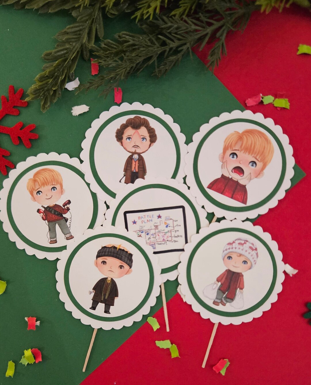 Home Alone Cupcake Toppers Etsy