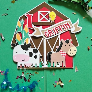 Farm Birthday cake topper!