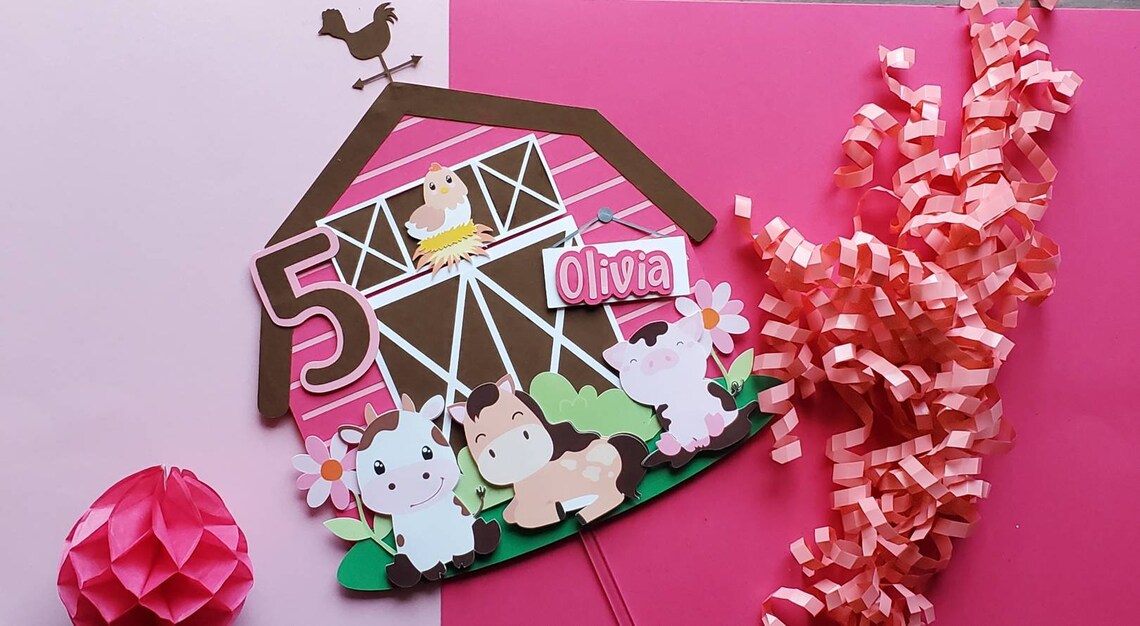 Farm Cake Topper/ Party Package - Etsy