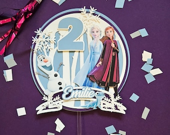 Topo de bolo tema Frozen 2
