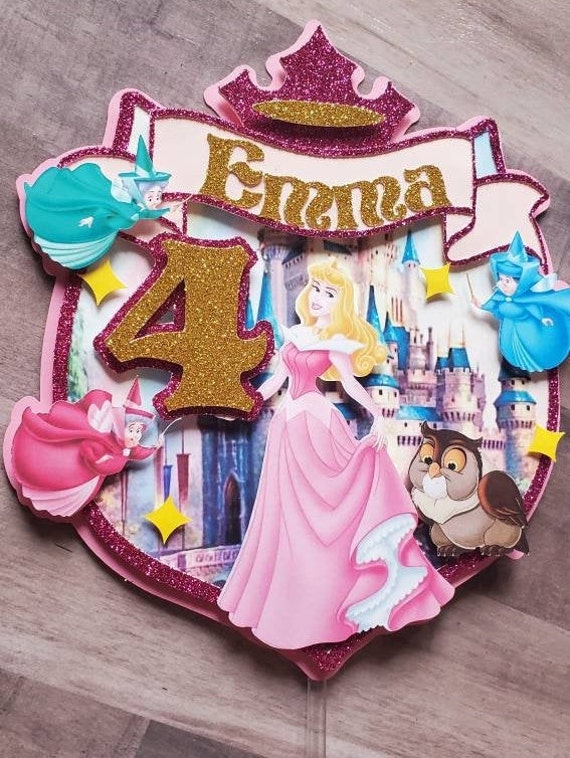 Topper De Gateau De La Belle Au Bois Dormant Personnalisee Etsy Canada