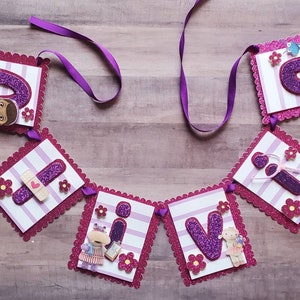 Custom Doc McStuffins party banner/ name