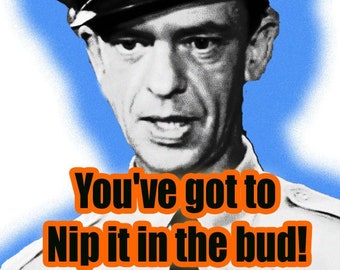 Andy Griffith Barney Fife Nip It in the Bud 1 T-shirt - Etsy