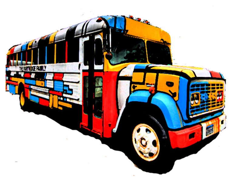 The Partridge Family Get Happy Bus Tshirt Etsy