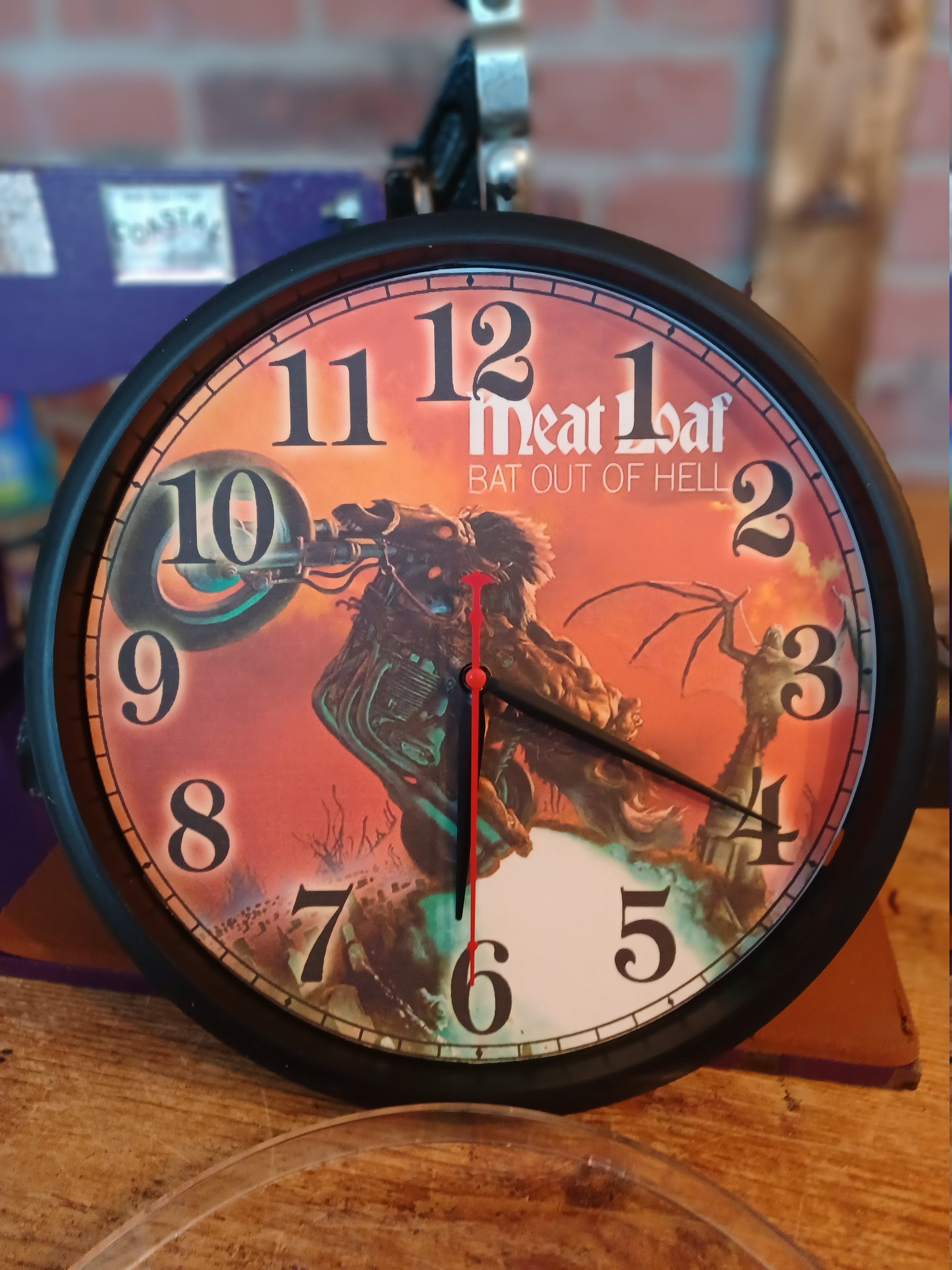 Meatloaf Bat out of Hell clock