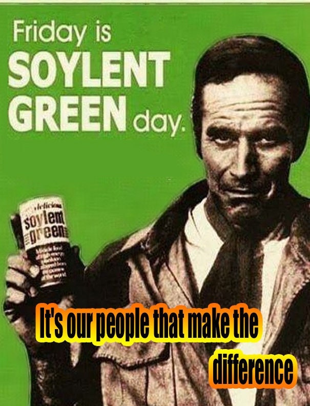 Geek "Soylent Green" Washed Graphic T-Shirt - Funny Sci-Fi Movie Tee For Men (Sizes S-5XL)