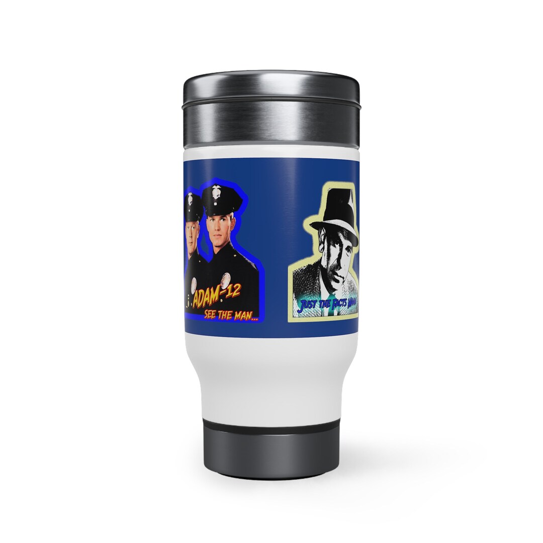 Adam-12 Dragnet Stainless Steel Travel Mug With Handle, 14oz - Etsy