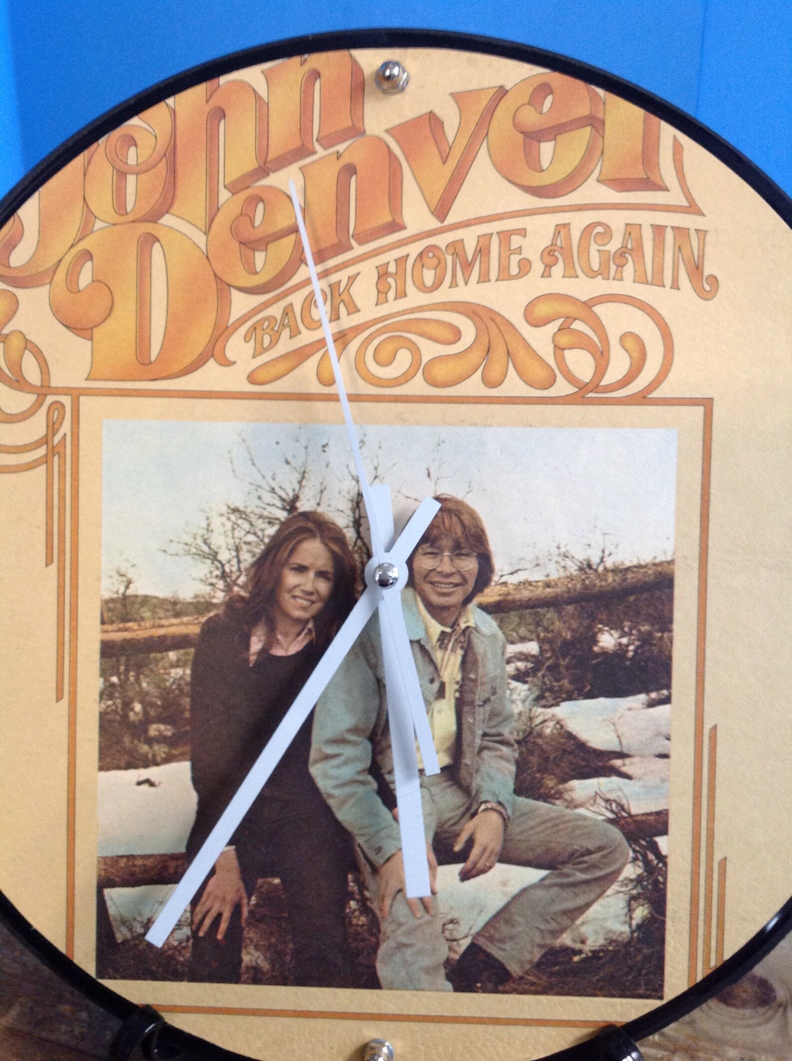 John Denver Back Home Again Country Album Clock Etsy