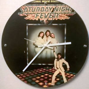 Saturday Night Fever Soundtrack Front Cover Album Rock Clock