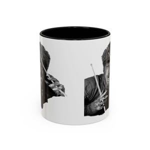 Wolfman on the Drums Accent Coffee Mug, 11oz