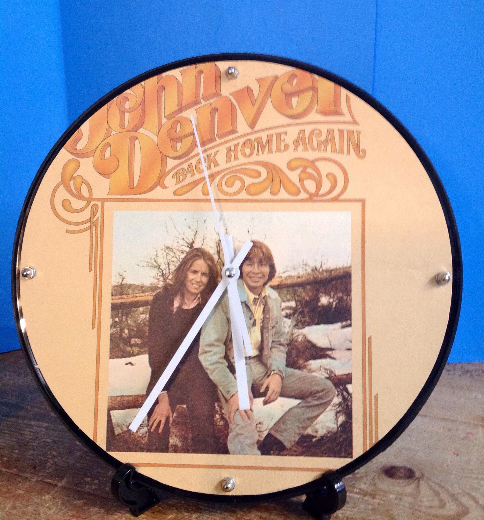 John Denver Back Home Again Country Album Clock Etsy