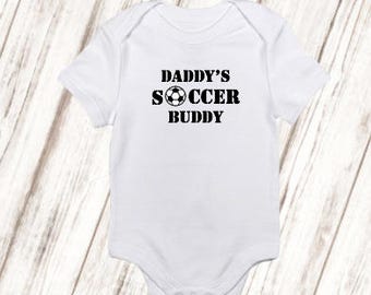 Personalized Girls or Boys Daddy's Soccer Buddy Bodysuit  / FREE SHIPPING / Baby Shower Gift / Baby Birthday Gift