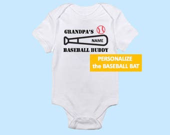 PERSONALIZED Grandpa's Baseball Buddy Bodysuit / FREE SHIPPING / Baby Shower Gift / Baby Birthday Gift
