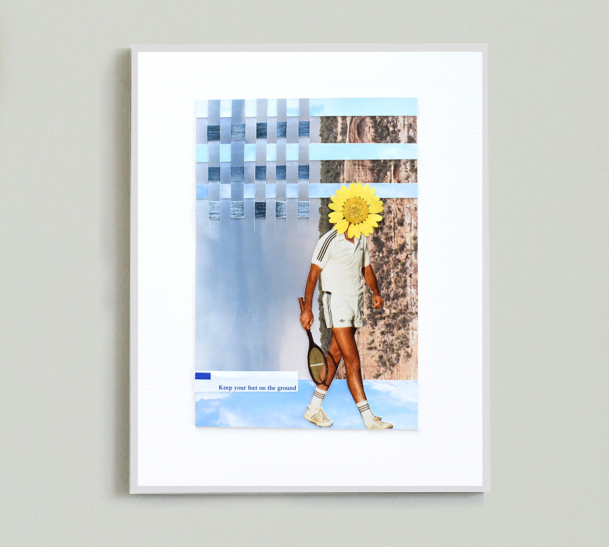 Dreamy Tennis Collage Art Print: Retro Flower Boy