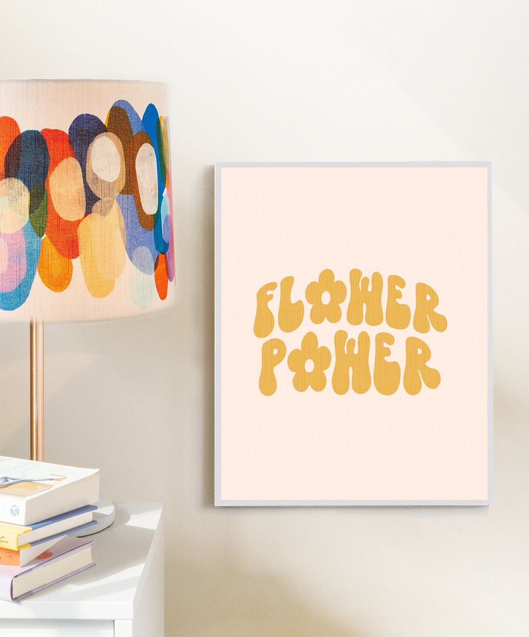 Retro Flower Power Print: 70s Floral Disco Art - Etsy