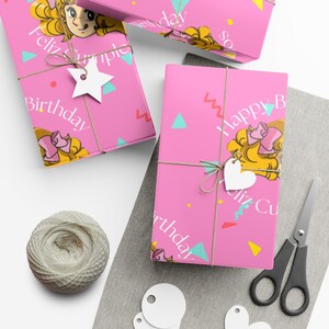 Candy Candy Anime Wrapping Paper, Candy y Terry Papel Para Regalos, Cartoon Birthday Gift Wrap, Cumpleanos Papel de Anime imagen 3