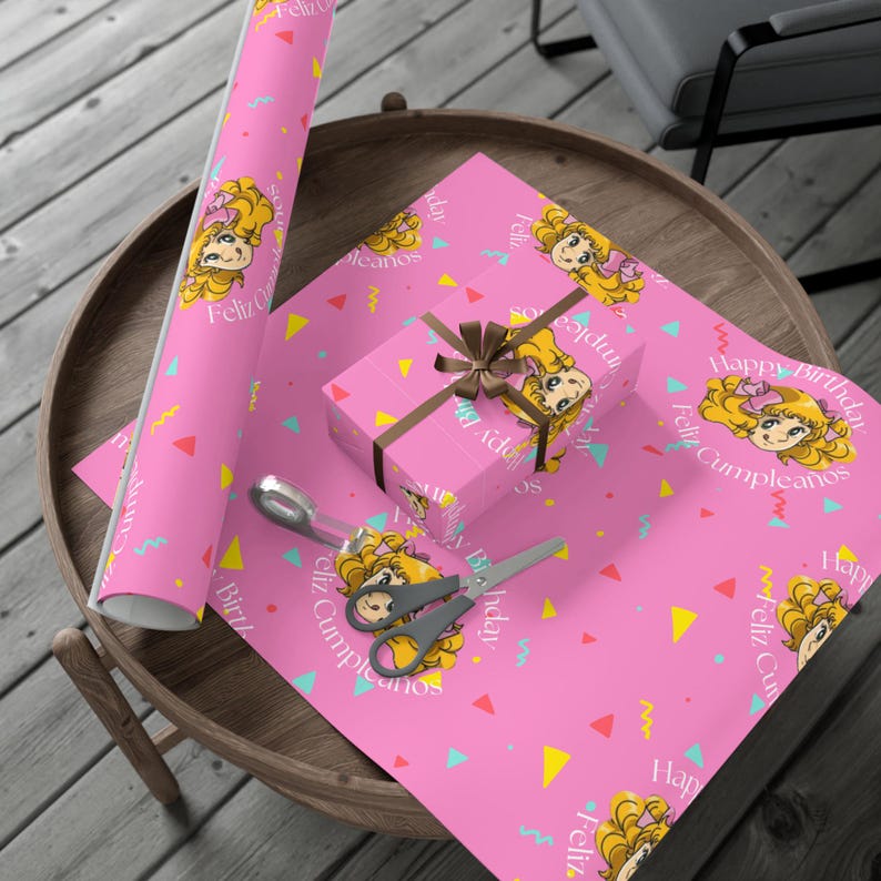 Candy Candy Anime Wrapping Paper, Candy y Terry Papel Para Regalos, Cartoon Birthday Gift Wrap, Cumpleanos Papel de Anime imagen 1