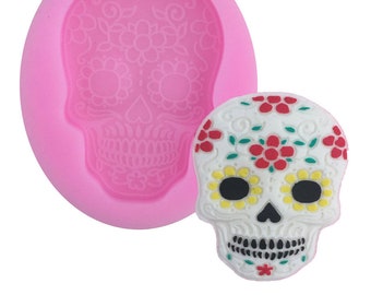 Skull mold, day of the dead mold, sugar skull mold, silicone mold, candy mold, fondant mold