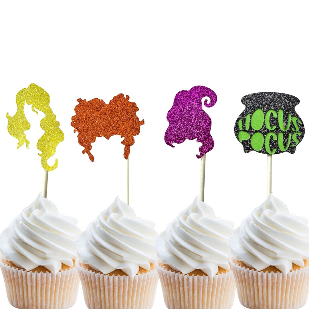 Hocus Pocus Theme Cupcake Toppers, Halloween Toppers, Hocus Pocus