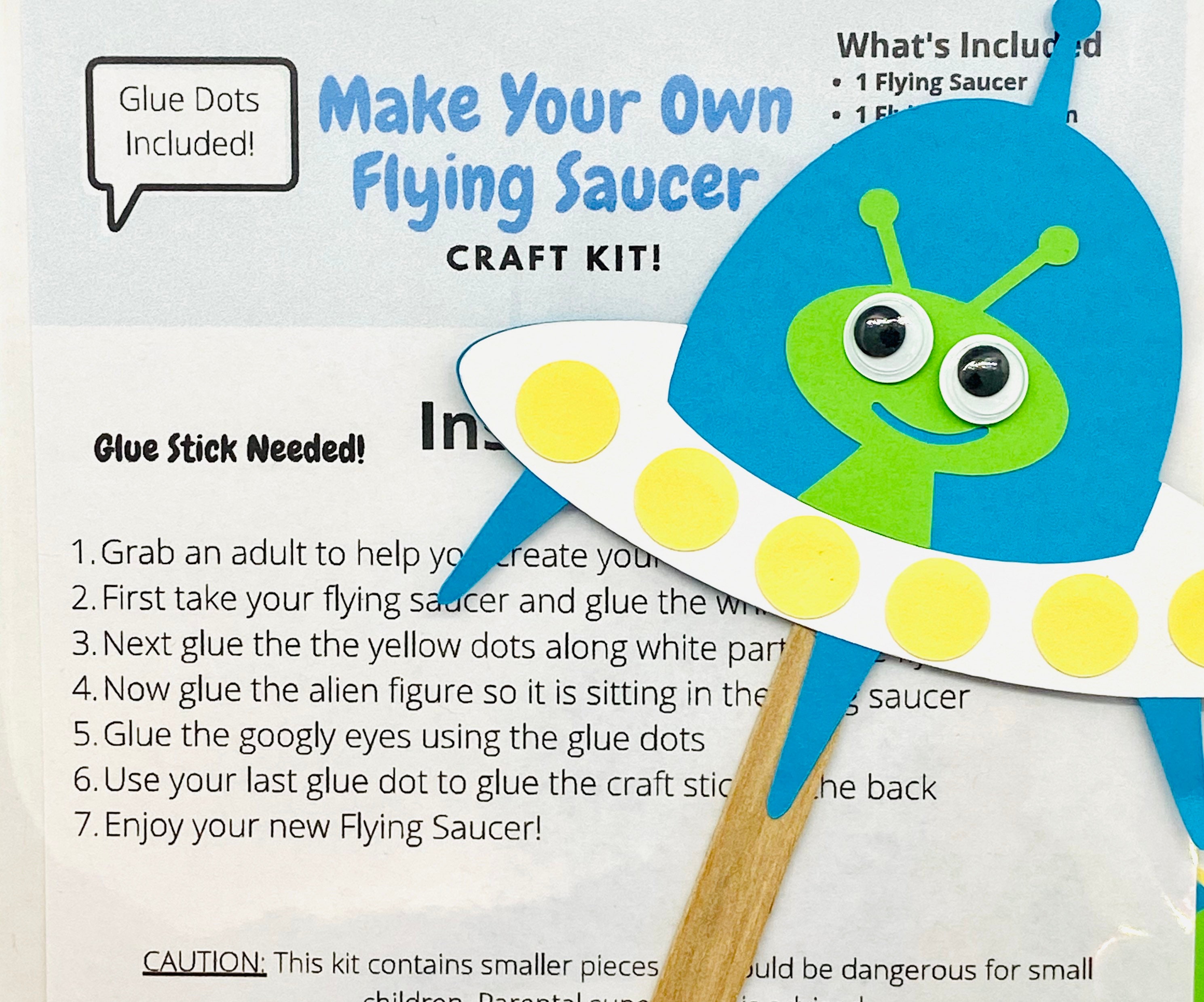 Flying Saucer Craft Kit Kids Craft Kit Paper Crafts Etsy
