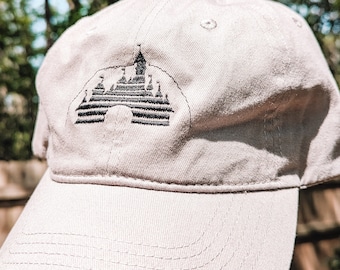 Castle Hat/ Embroidered Hat/ Magic Kingdom Hat/ Grey Hat/ Disney Embroidery