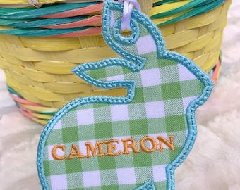 Personalized Embroidered Easter Basket Tags/ Easter/ Tags/ Embroidery/ Name Tags/ Easter Tags/ Easter Embroidery/ Easter Name Tags