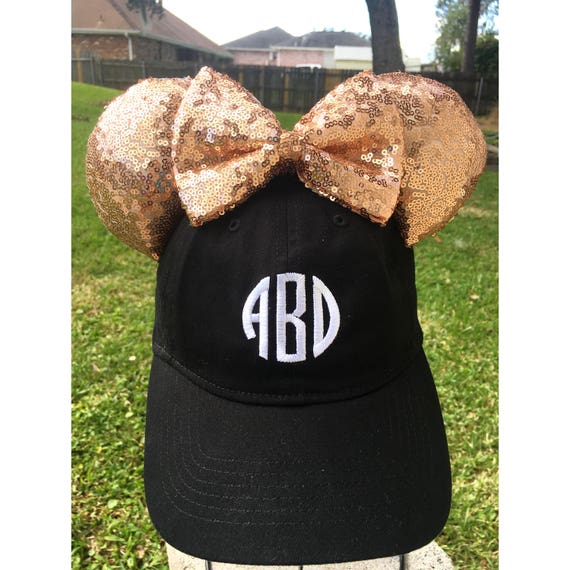 Rose Gold Ears/minnie Ear Hat/ Minnie 