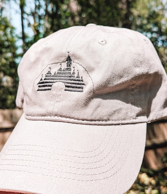 Castle Hat/ Embroidered Hat/ Magic Kingdom Hat/ Grey Hat/ Disney Embroidery