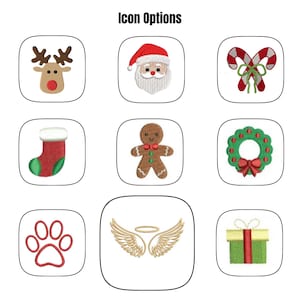 Etiquetas de media bordadas personalizadas/Navidad/Etiquetas/Bordado/Etiquetas con nombre/Etiquetas navideñas/Navidad clásica/Navidad tradicional/ imagen 5