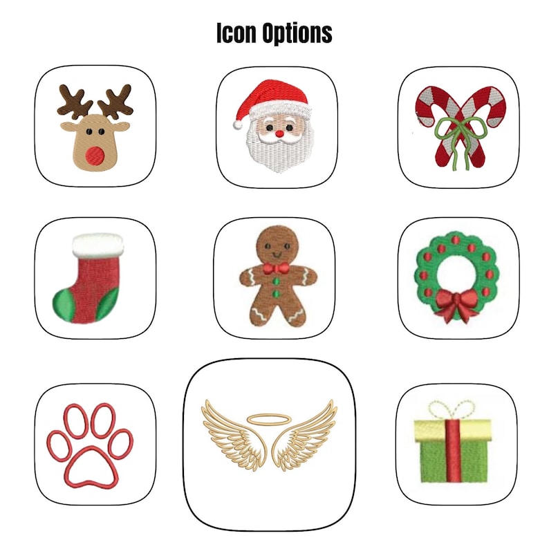 Etiquetas de media bordadas personalizadas/Navidad/Etiquetas/Bordado/Etiquetas con nombre/Etiquetas navideñas/Navidad clásica/Navidad tradicional/ imagen 5