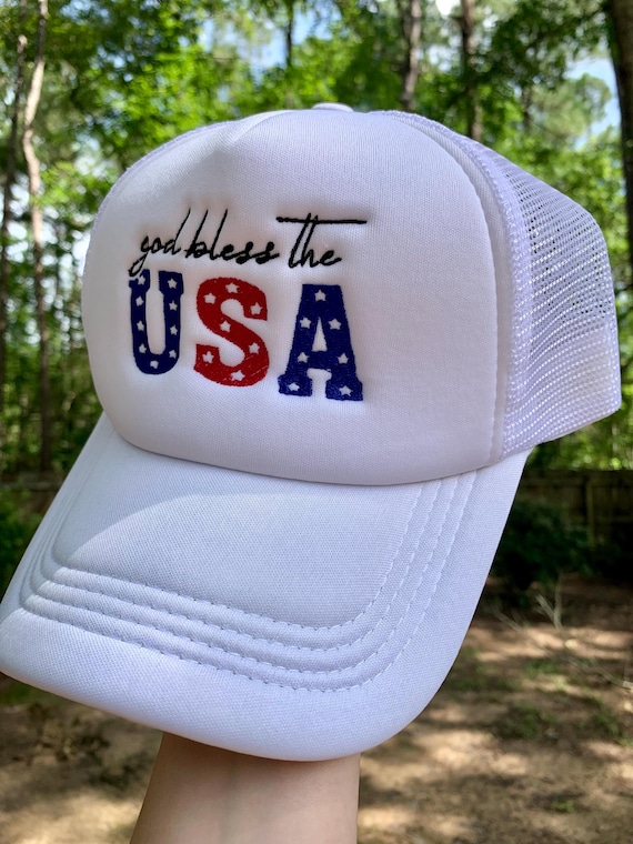God Bless the USA Trucker Hat, America Trucker Hat, Womens  display picture 2