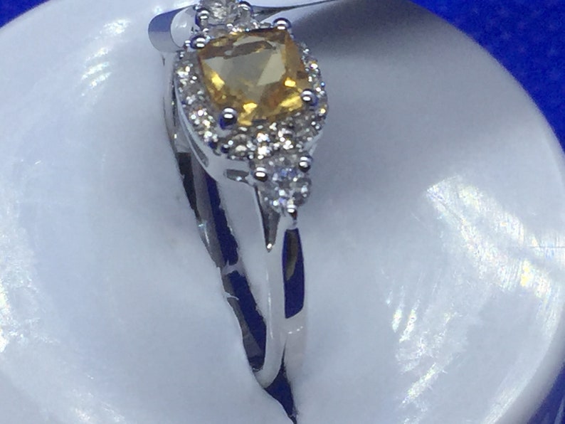 Citrine and white Topaz,Sterling,925 Sterling silver Ring,Natural Gemstone Ring,citrine topaz Jewelry,Citrine Topaz Ring,Woman Fashion