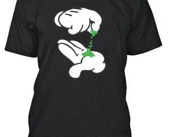 Green Turtle T-Shirts Mickey Hands Joint Rolling Weed Sweatshirt