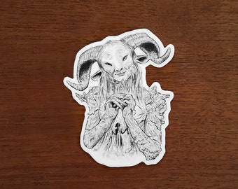 Pan's Labyrinth Sticker / The Faun And Ofelia Die Cut Sticker / Laptop Sticker / Cult Movie Sticker / Spooky Fairytale Art / Gift For Her